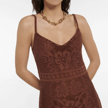 Carica l'immagine nel visualizzatore di Gallery, Abito casual midi in pizzo spaghetti