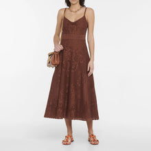 Carica l'immagine nel visualizzatore di Gallery, Abito casual midi in pizzo spaghetti