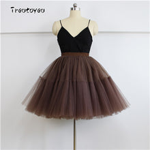 Charger l'image dans la galerie, High Waist Pleated Tulle Skirt Adult Tutu Short Puffy Skirts