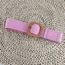 Load image into Gallery viewer, New Design Cotton Linen Style PP Woven Round Square Buckle Embellishment Belts