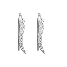 Загрузить изображение в средство просмотра галереи, Crystal Sweetheart Pendant Asymmetrical Leaves Ear-hook Stud Earrings
