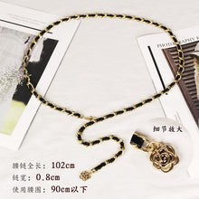 画像をギャラリービューアに読み込む, エレガントな服の薄い金属チェーン装飾ベルト