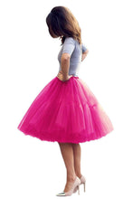 Charger l'image dans la galerie, High Waist Pleated Tulle Skirt Adult Tutu Short Puffy Skirts