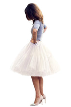 Charger l'image dans la galerie, High Waist Pleated Tulle Skirt Adult Tutu Short Puffy Skirts