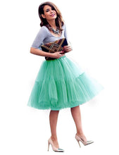 Charger l'image dans la galerie, High Waist Pleated Tulle Skirt Adult Tutu Short Puffy Skirts