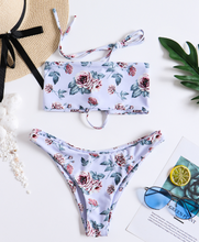 Load image into Gallery viewer, lady strapless 6 colors solid bikini swimsuit