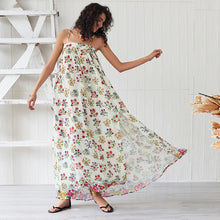 Charger l'image dans la galerie, New Summer Clothing Sexy Sleeveless Backless Maxi Dress Floral Print Split Beach Boho Dress