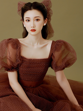 Загрузить изображение в средство просмотра галереи, 2022 New Design Puff Sleeve Dot Puffy Birthday Party Elegant Princess Event Prom Dress