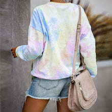 Загрузить изображение в средство просмотра галереи, manufacturer OEM low MOQ womens trendy tie dye crewneck sweatshirt