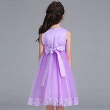 Load image into Gallery viewer, 90-140cm Kids Wedding Event Dresses Princess Performance Lace 3D Flower Embroidered Dress