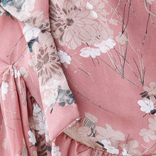 Charger l'image dans la galerie, Short Sleeve Printed Floral Ruffle Mini Dress