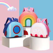 Load image into Gallery viewer, Kids Backpack Rainbow Kindergarten 3-5Y Cute Contrast Schoolbag