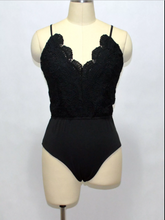 Laden Sie das Bild in den Galerie-Viewer, Fashion thong black lace bodysuit