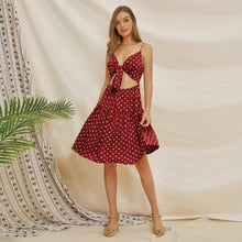 Load image into Gallery viewer, New Fashion Sexy Sling Backless Summer Polka Dot Dress Women Short Mini Dress