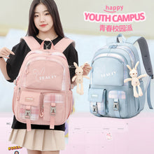 Load image into Gallery viewer, Big Middle School Student Backpack Schoolbag (doll is included)