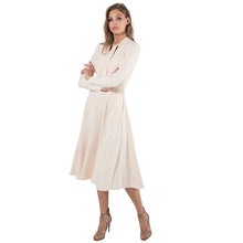 Charger l'image dans la galerie, Gorgeous Velvet V Neck A-Line Long Sleeve Burgundy Dress