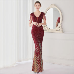XXXL/XXXXL Plus Size Long Sequin Performance Banquet Evening Dress