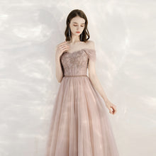 Load image into Gallery viewer, Off Shoulder Tulle Applique Fairy Princess Fancy Evening Dress