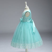 Load image into Gallery viewer, 90-140cm Kids Wedding Event Dresses Princess Performance Lace 3D Flower Embroidered Dress
