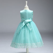 Load image into Gallery viewer, 90-140cm Kids Wedding Event Dresses Princess Performance Lace 3D Flower Embroidered Dress