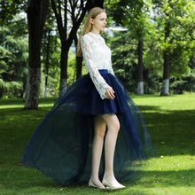 Load image into Gallery viewer, Swallow-tailed Tulle Sexy Black High Low Hem Puffy Skirt