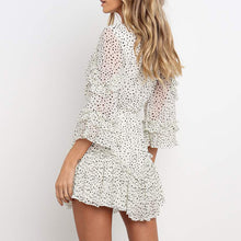 Carica l'immagine nel visualizzatore di Gallery, Vestito corto da donna alla moda con scollo a O e maniche a tre quarti, stile boho, primavera estate, indumento da donna Guangzhou