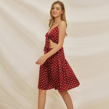 Load image into Gallery viewer, New Fashion Sexy Sling Backless Summer Polka Dot Dress Women Short Mini Dress