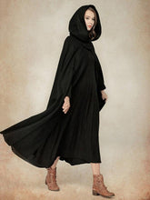 Загрузить изображение в средство просмотра галереи, women autumn winter solid color wide hooded cloak
