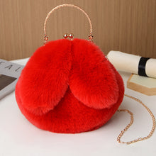 Load image into Gallery viewer, Princess Faux Fur Rabbit Ear Handbag Chain Sling Clutch Bag