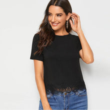 Cargar imagen en el visor de la galería, short sleeves lace back split short top