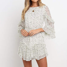 Carica l'immagine nel visualizzatore di Gallery, Vestito corto da donna alla moda con scollo a O e maniche a tre quarti, stile boho, primavera estate, indumento da donna Guangzhou