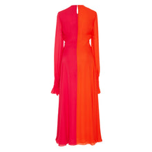 Carica l'immagine nel visualizzatore di Gallery, abito lungo sexy con scollo a V profondo e maniche a palloncino con design a nodo da donna