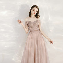 Load image into Gallery viewer, Off Shoulder Tulle Applique Fairy Princess Fancy Evening Dress