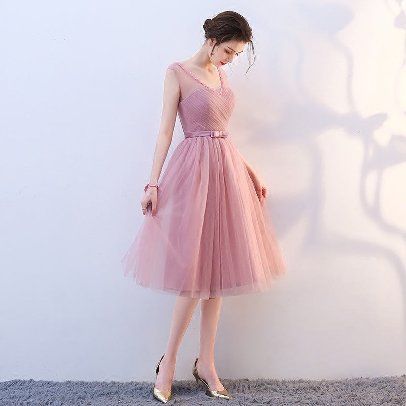 Multiple Designs Dusty Pink Blue Bridesmaid Marriage Evening Dress –  Jasmine Wei Factory Shop