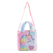 Load image into Gallery viewer, Kids Girls Cute Unicorn Cartoon Embroidery Plush Sling Bag