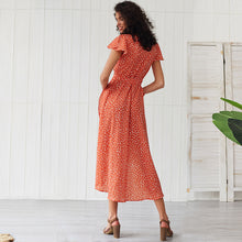 Charger l'image dans la galerie, Bohemian Dresses Front Short Back Long Ruffle Irregular Hem Ladies Polka Dot Dress Women