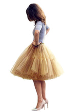 Charger l'image dans la galerie, High Waist Pleated Tulle Skirt Adult Tutu Short Puffy Skirts