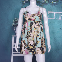 Cargar imagen en el visor de la galería, Spaghetti Strap Floral Tie Dye Beach Wear Playsuits