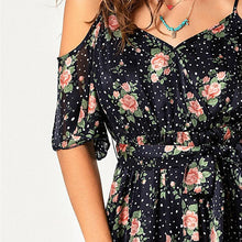 Charger l'image dans la galerie, New arrival floral printing spaghetti strap split sexy boho beach holiday casual lady wear summer women long dress with belt