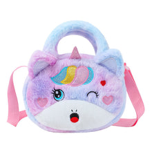 Load image into Gallery viewer, Unicorn Cute Small Plush Cosmetics Change Mobile Storage Sling Bag