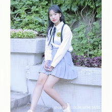 Load image into Gallery viewer, Boys Girls Junior High School Class White Shirt Skirt Pants Uniform Suit Set Performance JK Uniform