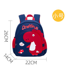 Load image into Gallery viewer, Kindergarten Boys 2-3Y Girls Cartoon Dinosaur Backpack Schoolbag