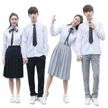 Load image into Gallery viewer, Boys Girls Junior High School Class White Shirt Skirt Pants Uniform Suit Set Performance JK Uniform