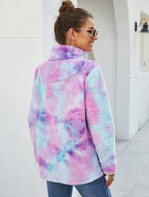 Загрузить изображение в средство просмотра галереи, mom and daughter rainbow fuzzy sweatshirt shaded color outwear