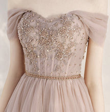 Load image into Gallery viewer, Off Shoulder Tulle Applique Fairy Princess Fancy Evening Dress