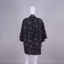 Cargar imagen en el visor de la galería, Printed Geometric Tie Dye Three Quarter Sleeve Loose Kimono Beachwear Bikini Cover Up