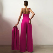 Load image into Gallery viewer, Spaghetti Wide Leg Pleated Jumpsuit
