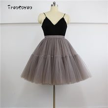 Charger l'image dans la galerie, High Waist Pleated Tulle Skirt Adult Tutu Short Puffy Skirts