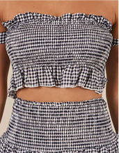 Laden Sie das Bild in den Galerie-Viewer, Factory Wholesale Instock New Design Yarn Dye Plaid Two-piece Sweet Check Casual Skirt