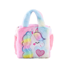 Load image into Gallery viewer, Kids Girls Cute Unicorn Cartoon Embroidery Plush Sling Bag